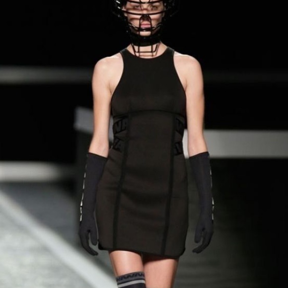 ALEXANDER WANG x H&M Black Scuba Neoprene Dress 4 - Picture 1 of 7